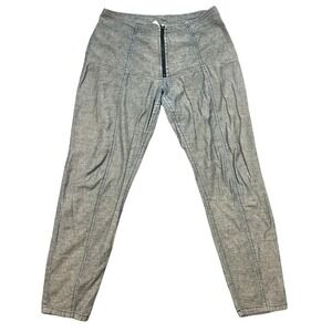 Prairie Underground Girdle Front Zip Tapered Pants Women's Medium Blue Grey